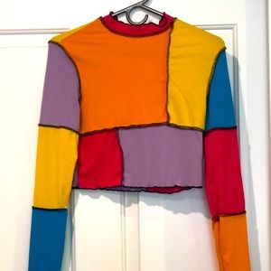 Colorblock Bright Long sleeve Top